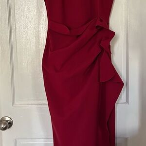 Chiara Boni Ruched Garnet Dress